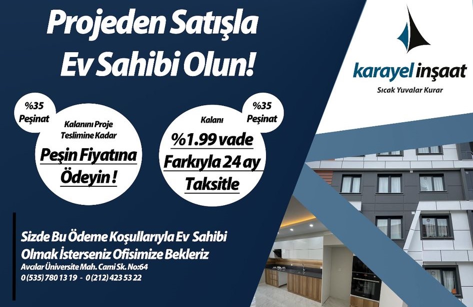 Şirketimizden Finansmanla Daire Sahibi Olmak İster misiniz?